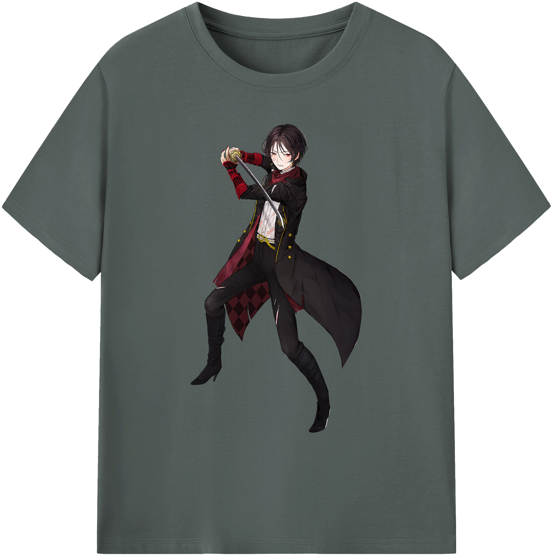 （画像用） 刀剣乱舞 Touken Ranbu 綿100％ メンズ半袖Tシャツ｜肌触りやわらか＆通気性